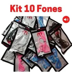 Kit 1/10/20 Unidades Fones De Ouvido Estéreo Coloridos