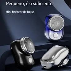Mini Barbeador Elétrico Portátil Com Carregamento Rápido USB-C