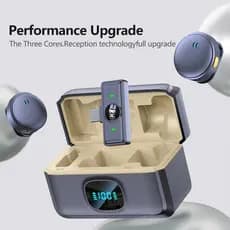 Microfone De Lapela Sem Fio Magnético Cancelamento De Ruído Para iPhone Android Type-c