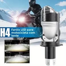 Lâmpada H4 Projetora 10000LM 55W Farol Alto e Baixo Com Ventilador Turbo Para Carro e Moto