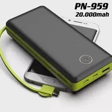 Carregador Portátil 5000/10000/20000mah PN-959/956/952/951 Bateria Power Bank 20000mah