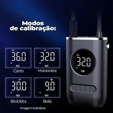 Mini Compressor De Ar Digital Recarregável Portátil USB Calibrador De Pneus Envio Instantâneo
