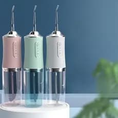 Lavador oral recarregável 220ml, limpeza oral higiênica, limpador de dentes portátil