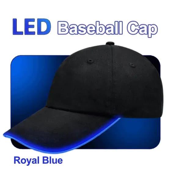 Boné de Beisebol com Luz LED – Brilho Piscante, Ideal para Festa e Rave, Ajustável e Confortável!
