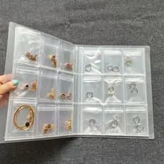 84/160 Grade Transparente Caixa De Armazenamento De Jóias Auto-Vedante Anel E Colar Saco Cartão De Foto