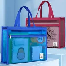 Bolsa De Armazenamento A3 De Malha Transparente , Portfólio De Arte Grande Para Documentos Transporte