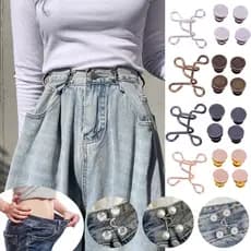 Alfinete De Cintura Pérola E Strass – Prendedor De Roupa Antiderrapante Ajustável Para Vestidos/Calças