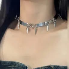 Corrente De Rebite De Aço De Titânio , Colar De metal punk Para Homens E Mulheres , Joias De hip-hop De Luxo