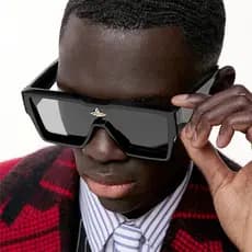 Óculos De Sol Punk Quadrados-Estilo Ousado Com Detalhes De Metal Para Festas E Uso Diário UV400