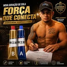 Cola A+B Industrial 100g Soldagem Frio Metal Alta Resistência ao Calor para Reparo Profissional