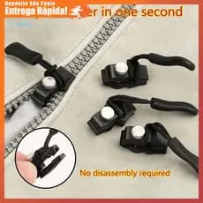 Kit Reparo Zíper Instantâneo Universal Sem Costura 10 Peças Prático Roupa Mochila Bolsa Conserto