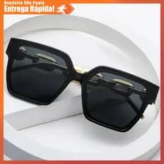 Óculos Sol Quadrado Corrente Estilo Punk Retrô Unissex UV400 Vintage Fashion Exclusivo Premium Moderno