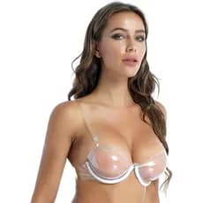 Alça Invisível Fina Transparente Reutilizável Roupa Íntima Vestido Ajustável Premium Beleza Beauty