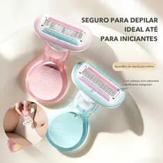 Mini Depiladora Feminina Gillette Venus 3 Lâminas - Pele Sensível, Pernas, Área Íntima, Viagem Compacta