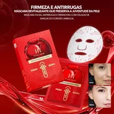 Máscara Facial Células Cordão Umbilical HCHER - Hidratação Profunda, Firmeza, Rejuvenescimento Pele