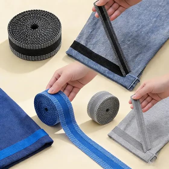 Fita para barra de calça Sem Costura Rápido e Fácil Calças Jeans Saias 1m/5m Para Calças- Envio Imediato