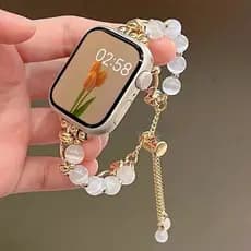 Acessórios de pulseira de Metal adequados para Apple Watch Series 10 42mm 46mm 9 8 7 6 5 4 se 3 Pulseira de corrente de