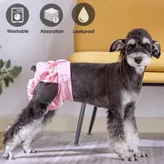 Laváveis Calças Pet Cachorro – Fraldas Fisiológicas Para Cães Pequenos/Grandes, Evita Manchas E Sujeira