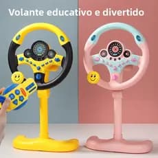 Multifuncional educação precoce simulação volante do carro elétrico som luz simulação crianças bebê condução brinquedo e