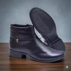 Bota Preta Clássica moderna preta  com Conforto e Durabilidade