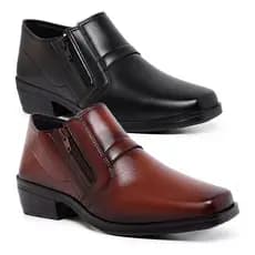 Kit 2 Pares Bota Social Masculina Confortável Premium