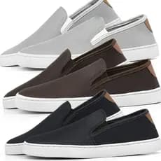Kit 3 Pares Tênis Slip On Masculino Casual Conforto Premium