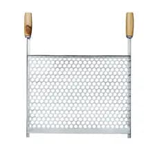 Grelha Para Churrasco Tela Moeda de Aço Com Cabo Para Churrasqueira