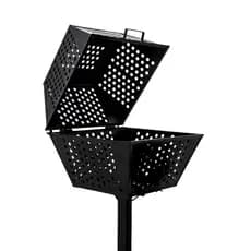 Lixeira para Calçada com Tampa Grande Tela Vazada Resistente a Chuva