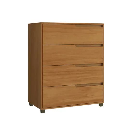 Cômoda 4 Gavetas 104x80 Cm Viena Cor Nature 100% MDF Alta Qualidade Casamia