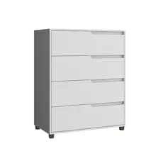 Cômoda 4 Gavetas 104x80 Cm Viena Branco 100% MDF Casamia