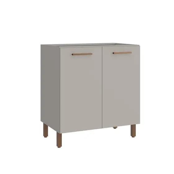Balcão de Cozinha 2 Portas 87x80 Cm Valência Cinza Claro 100% MDF Casamia