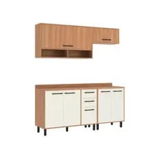Cozinha Modulada 4 Peças 190x220 Cm Granada Rovere/Off White Casamia