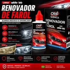 Renovador/Revitalizador de Farol Orbi Química - Com Estopa - Tira Amarelado e Aspecto Fosco 50ml