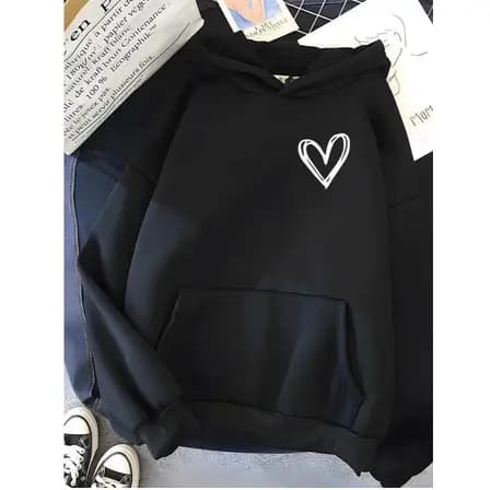 Moletom Feminino Fofo Moletom De Coração Feminino Casaco Feminino