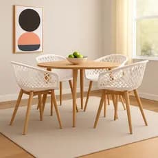 Kit 4 Cadeiras De Jantar Web Pé Wood Moderna Escritório Multifuncionalidade  Diversas Cores