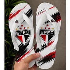 Chinelo Unissex feminino masculino Futebol São Paulo Torcida Time