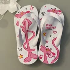 Chinelo Infantil Personagem Rosa Estilo Pantera Chinelo Menina 21-36