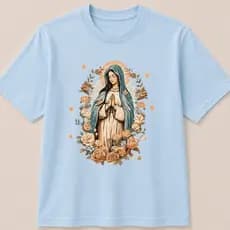 Camiseta Nossa Senhora Guadalupe Feminina Masculina 100% Algodão Estampada Católica do P ao GG