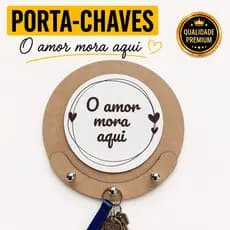 Porta Chaves Chaveiro de Parede Decorativo Decoração MDF Organizador Multiuso O Amor