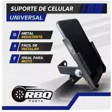 Suporte Celular Reforçado Ferro Para Moto Mottu Preto