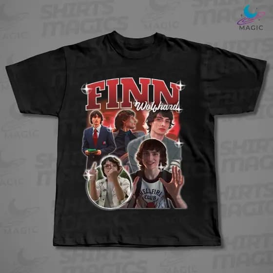 Camiseta Finn Wolfhard Bootleg 100% Algodão unissex