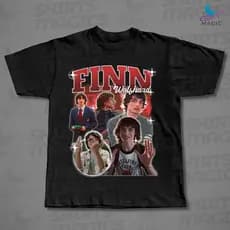 Camiseta Finn Wolfhard Bootleg 100% Algodão unissex