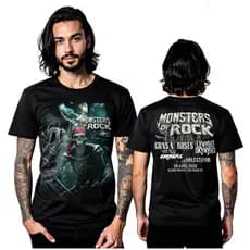 Camiseta Monsters Of Rock Bandas Rock Camisa 100% Algodão
