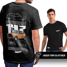 Camiseta Classico Fiat 147, Brasileiro, Hatch Raiz, Motor 1.3.
