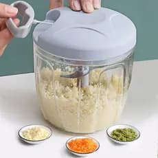 Espremedor de alho e picador de vegetais para uso doméstico, processador de alimentos multifuncional, moedor manual de a