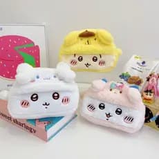 Sa saco caneta papelaria saco japonês série Kewu armazenamento Qi menina criativo saco cosmético estudante amor pequeno