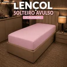 Lençol Solteiro Algodão Avulso forro de cama  Liso Com Elástico Extra Macio Forro Cama Confortável