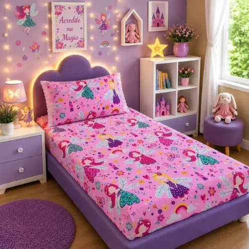 Jogo de cama -FORRO de CAMA solteiro  2 PÇS ELASTICADO INFANTIL