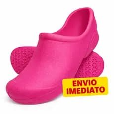Sapato Hospitalar babuche Profissional Antiderrapante Unissex micro expandido rosa envio o imediato