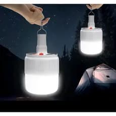 Lâmpada emergência Lanterna Solar Bateria Recarregável 5 Niveis De Luz Camping Com Gancho Economia